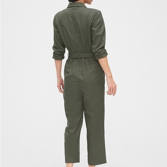 GAP olive green utility jumpsuit - Picture 3 of 9